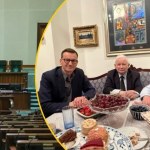 Polityczna uczta PiS. Kaczyński, Morawiecki, Czarnek, pistacje i truskawki