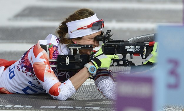 Polka Monika Hojnisz zajęła szóste miejsce w biathlonie /FILIP SINGER /PAP/EPA