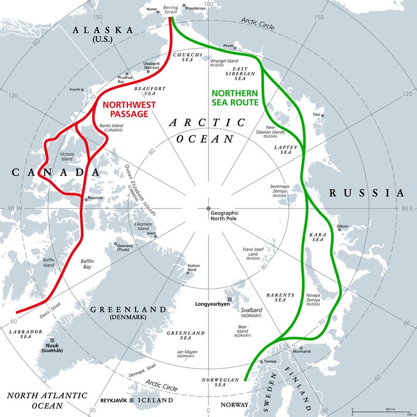 Północna Droga Morska jest w całości kontrolowana przez Rosję /123RF/PICSEL