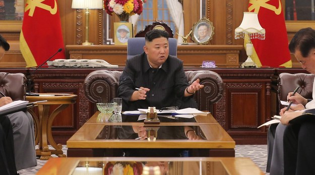 Północnokoreański przywódca Kim Dzong Un / 	KCNA    /PAP/EPA