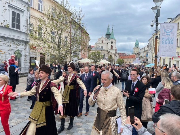 Polonez na ulicach Lublina /Krzysztof Kot /RMF FM