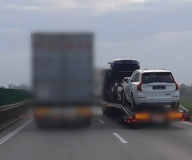 Polowanie na ciężarówki wyprzedzające na autostradzie