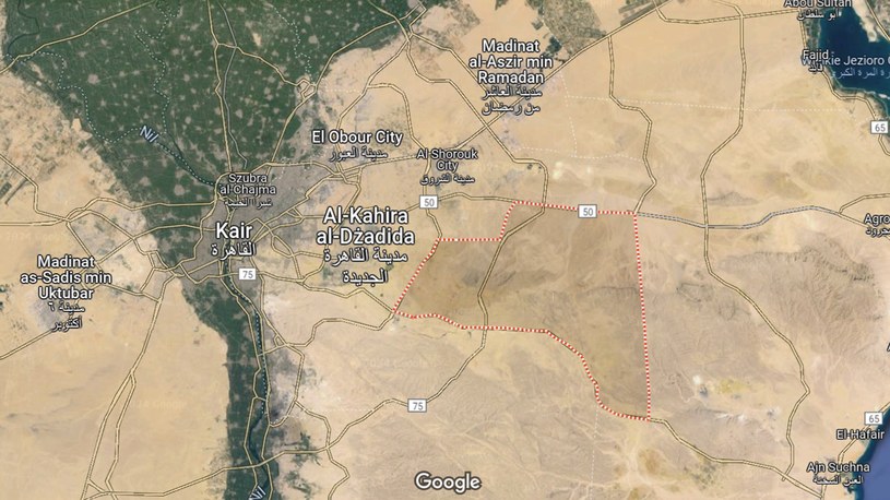 Położenie Nowej Stolicy Administracyjnej Egiptu /Google Maps /domena publiczna