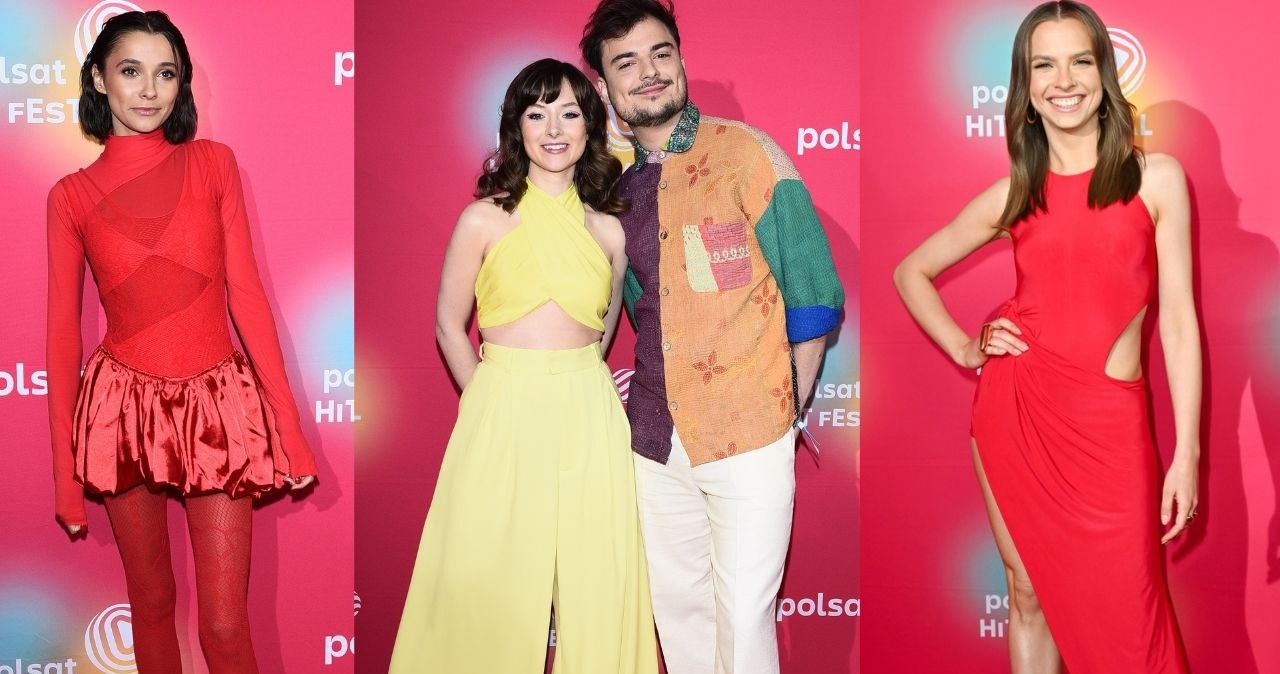 Polsat Hit Festiwal: Carla Fernandez i Ola Filipek całe w czerwieni, Kasia Sienkiewicz i Wiktor Dyduła w słonecznych barwach. /MWMedia/AKPA