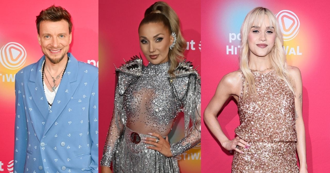 Polsat Hit Festiwal: Piotr Kupicha, Cleo, bryska. /MWMedia/AKPA