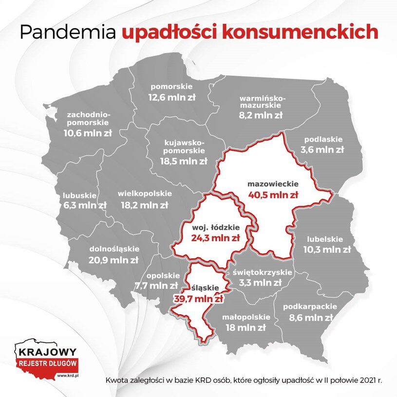 Polscy bankruci zostawili po sobie 260 mln zł długu /