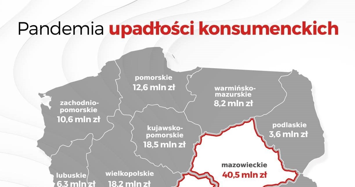 Polscy bankruci zostawili po sobie 260 mln zł długu /
