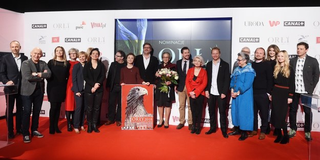 Polscy filmowcy podczas ogłoszenia nominacji /Radek Pietruszka /PAP