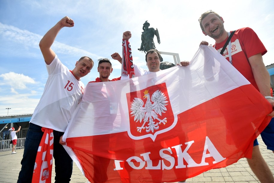 Polscy kibice na mundialu w Moskwie /Bartłomiej  Zborowski /PAP