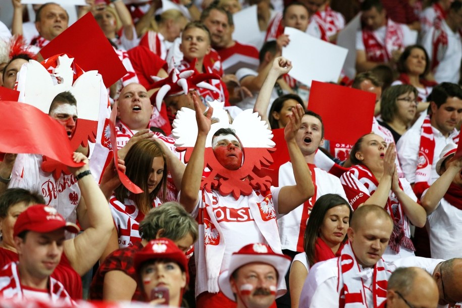 Polscy kibice w Częstochowie /Waldemar Deska /PAP