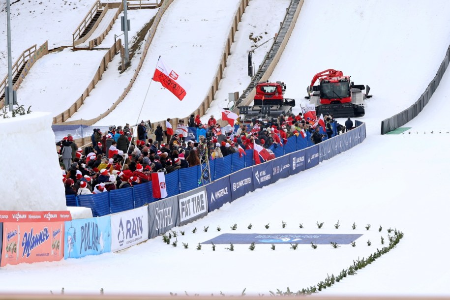 Polscy kibice w Lake Placid /Marcin Cholewiński /PAP