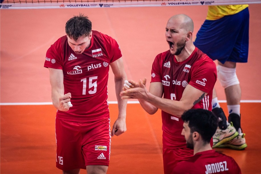 Polscy siatkarze w meczu z Brazylią / fot. FIVB /