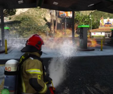 Polscy strażacy w akcji. Tym razem przy pożarze sklepu w grze GTA 5