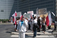 Polscy transportowcy protestowali w Brukseli