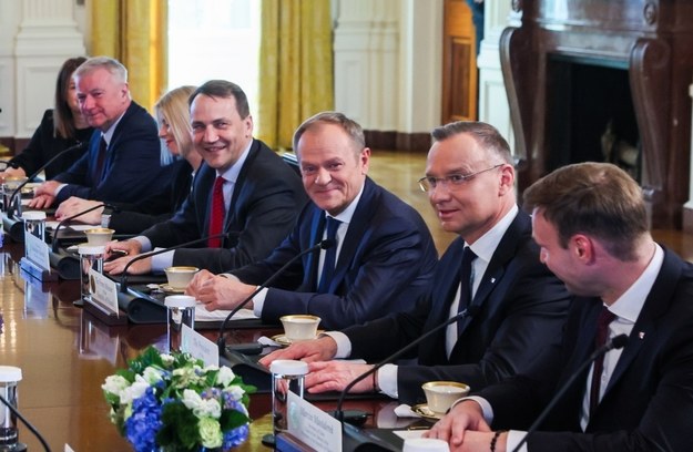 Polska delegacja na spotkaniu z Joe Bidenem / 	Leszek Szymański    /PAP