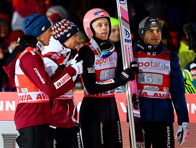 Polska drużyna w składzie: Żyła, Wolny, Stoch, Kubacki /FILIP SINGER /PAP/EPA