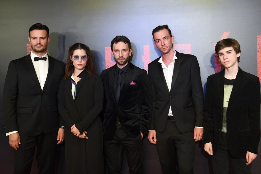 Polska ekipa filmu "Sobibór" Mikołaj Krawczyk, Michalina Olszańska, Sebastian Łach, Fabian Kocięcki, Kacper Olszewski /Marcin Kmieciński /PAP