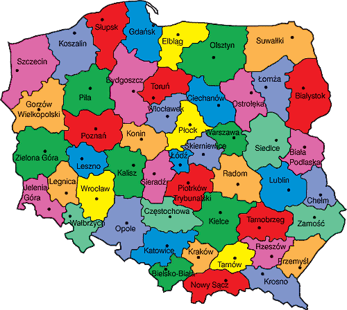 POLSKA PODZIA TERYTORIALNY Encyklopedia W INTERIA PL