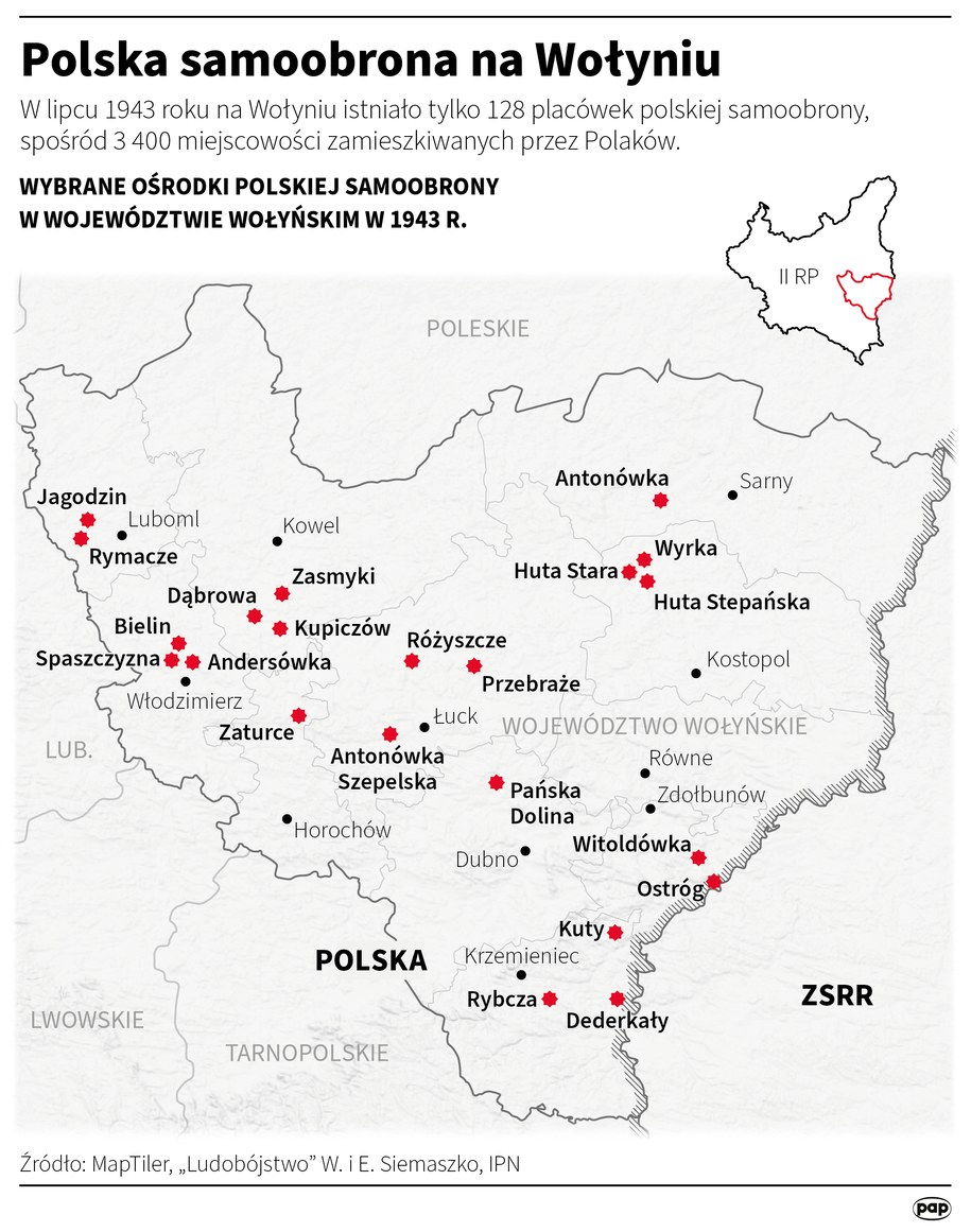 Polska samoobrona na Wołyniu /Maciej Zieliński, Michał Czernek /PAP