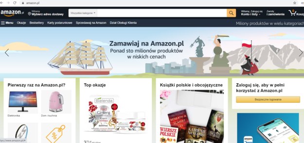 Polska strona Amazona /Zrzut ekranu