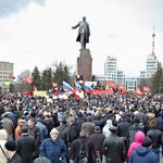 "Polska, won!". Protest przed konsulatem w Charkowie