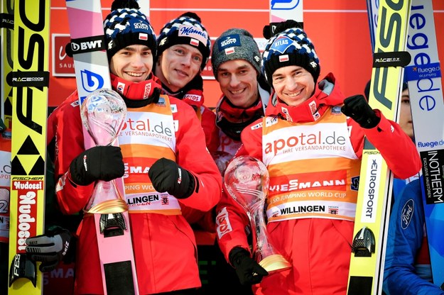 Polskę będą reprezentować: Kamil Stoch, Piotr Żyła, Dawid Kubacki, Jakub Wolny i Stefan Hula /ULRICH HUFNAGEL /PAP/EPA