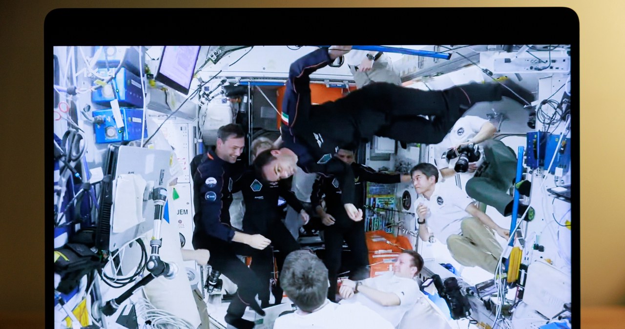 Polski astronauta Sławosz Uznański-Wiśniewski na Międzynarodowej Stacji Kosmicznej (ISS) /Jacek Szydlowski  /Agencja FORUM