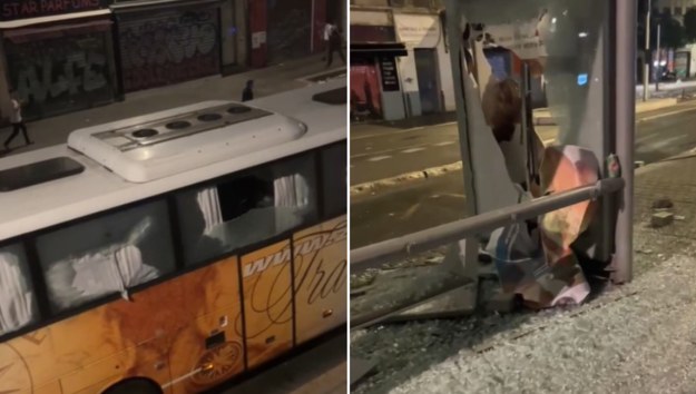 Polski autokar zaatakowany w czasie zamieszek w Marsylii /Gorąca Linia RMF FM