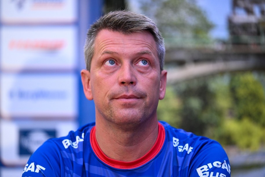 Polski kierowca rajdowy Grzegorz Grzyb /	Darek Delmanowicz   /PAP/EPA