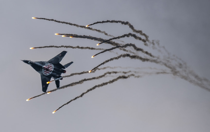 Polski MiG-29 podczas pokazów lotniczych w 2014 r. /East News