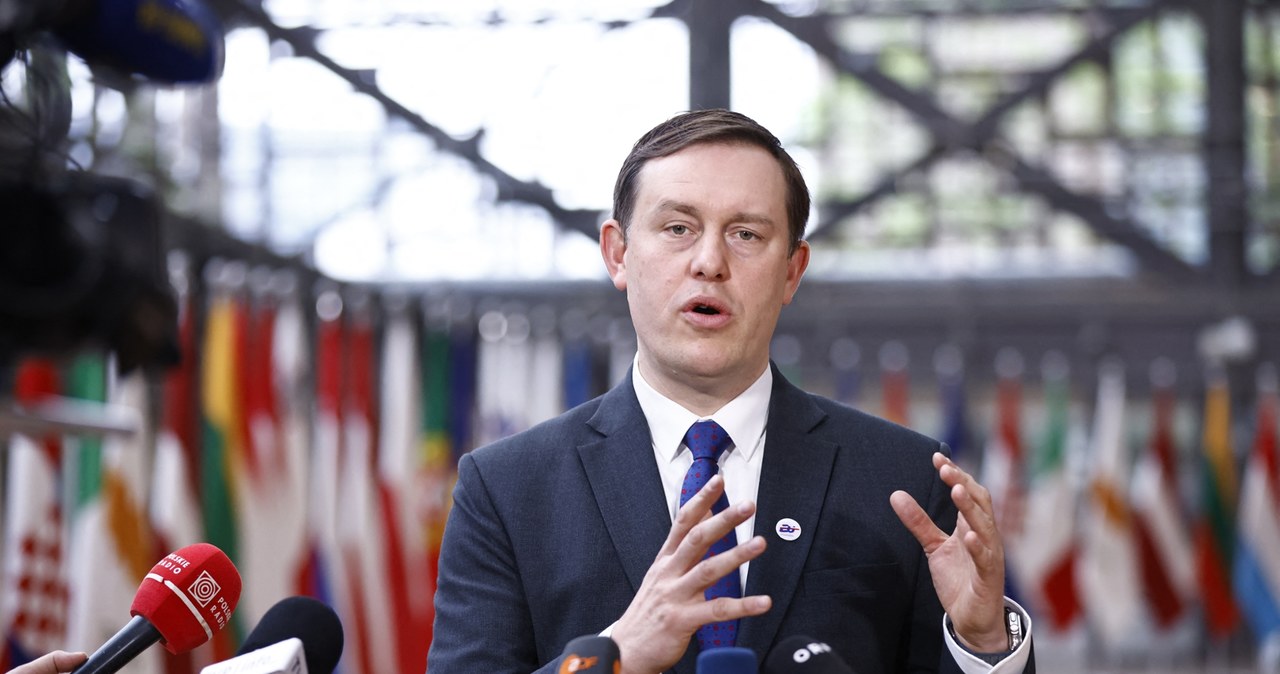 Polski wiceminister rozwoju i technologii Michał Baranowski przewodniczy spotkaniu ministrów handlu krajów unijnych, poświęconemu relacjom handlowym z USA /Simon Wohlfahrt  /AFP