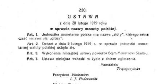 Polski złoty świętuje dzisiaj setne urodziny /RMF