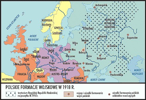 Polskie formacje wojskowe w 1918 r. /Encyklopedia Internautica