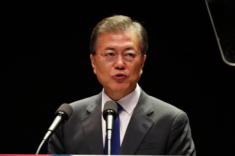 Południowokoreański prezydent Mun Dze In /JEON HEON-KYUN /AFP