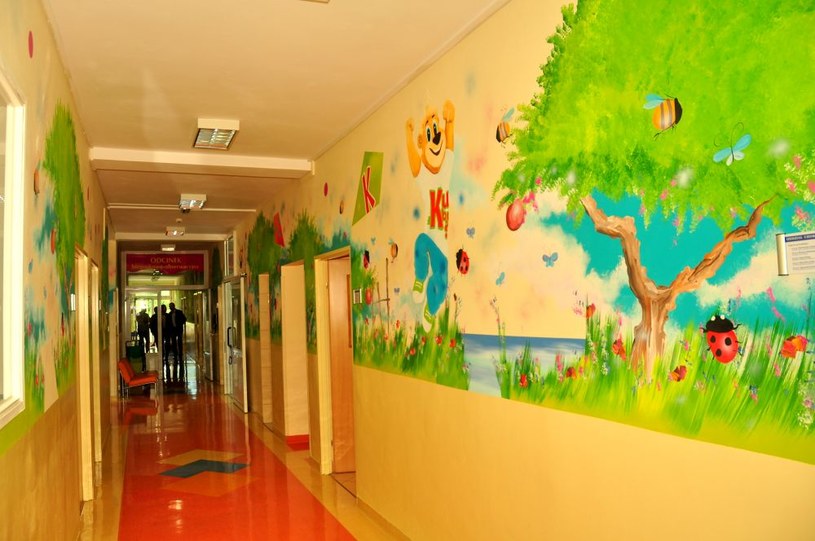 Pomalowane sale i korytarz Oddziału Chorób Dzieci Szpitala Powiatowego w Limanowej /materiały prasowe