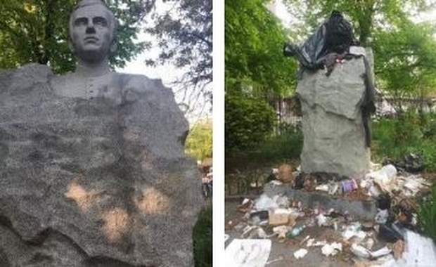 Pomnik ks. Popiełuszki obrzucony śmieciami. Nowojorska policja szuka sprawców