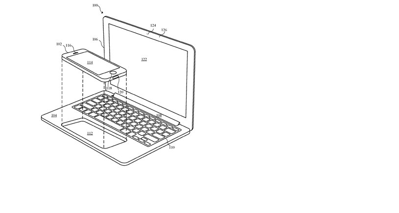 Pomysł od Apple na urządzenie, które zmienia iPhone'a w laptop. /pdfaiw.uspto.gov /materiał zewnętrzny