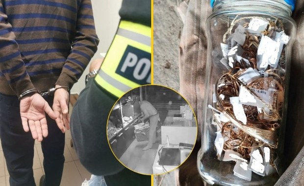 Pomysłowy złodziej okradł jubilera. Łupy zakopał w ogródku