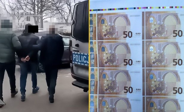 Ponad 13 tysięcy fałszywych euro pod Krakowem. Policja zatrzymała 50-latka