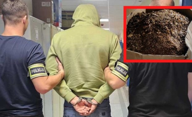 Ponad 670 kg nielegalnego tytoniu na posesji. Policja ujęła sprawców na gorącym uczynku