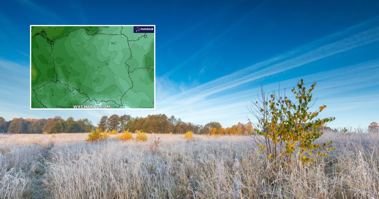 Poniedziałek będzie słoneczny i pogodny, dzięki wyżowi Tatiana. Poranek przyniósł jednak gęste mgły i mocne przymrozki, zwłaszcza na wschodzie /miloszg/123rf/WXCHARTS /