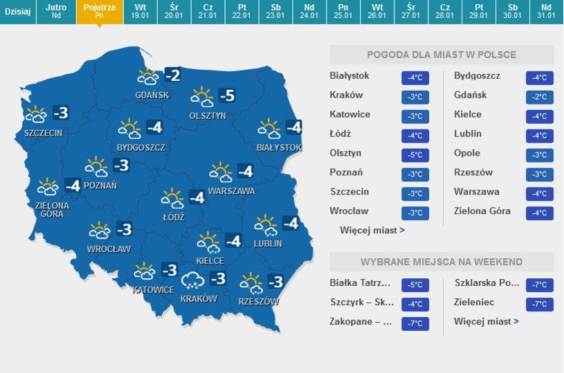 Poniedziałek /INTERIA.PL