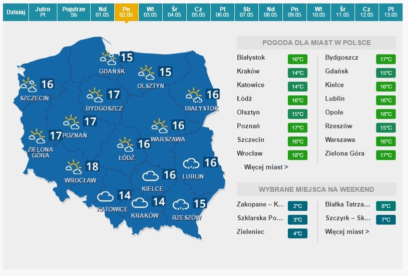 Poniedziałek /INTERIA.PL