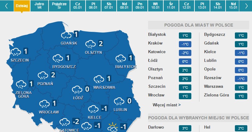 Poniedziałek /INTERIA.PL