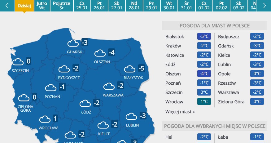 Poniedziałek /INTERIA.PL