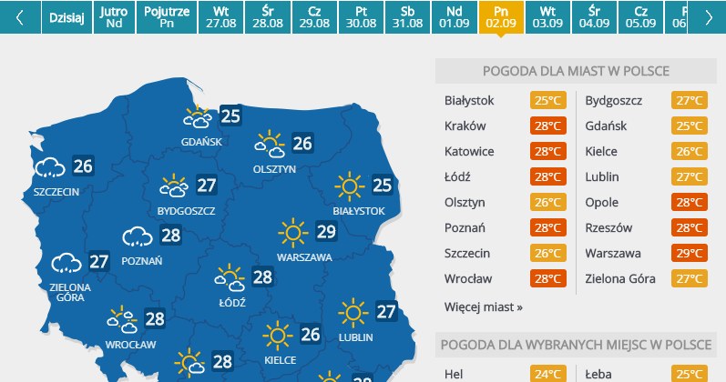 Poniedziałek /INTERIA.PL