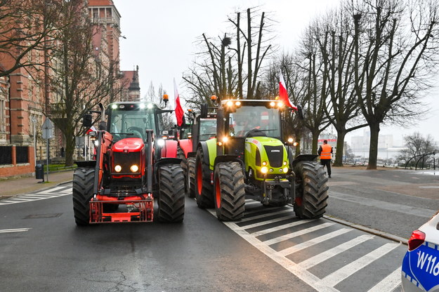 Poniedziałkowy protest rolników w Szczecinie / 	Marcin Bielecki    /PAP