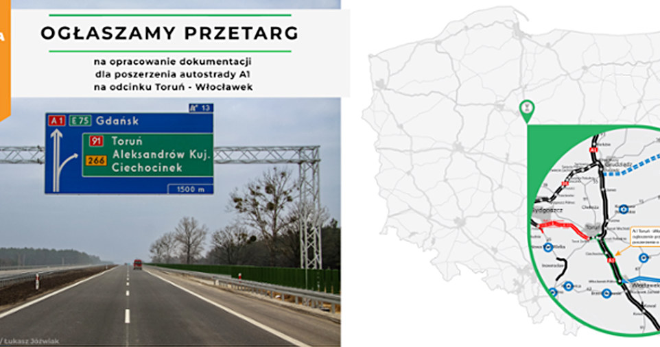 Ponowny przetarg na poszerzenie A1 /GDDKiA