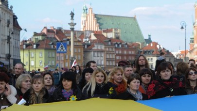 Popieramy Ukrainę. Manifestacja w  Warszawie