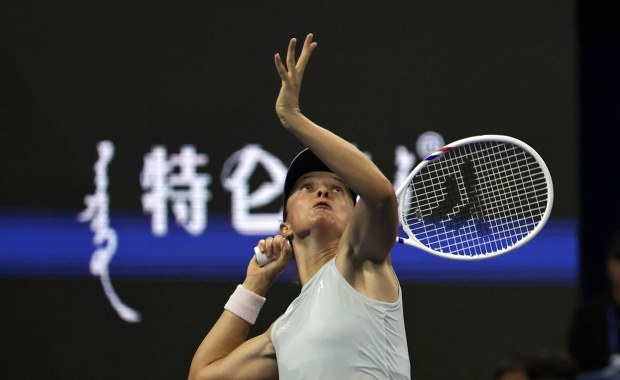 Popis Igi Świątek w chińskim Wuhan